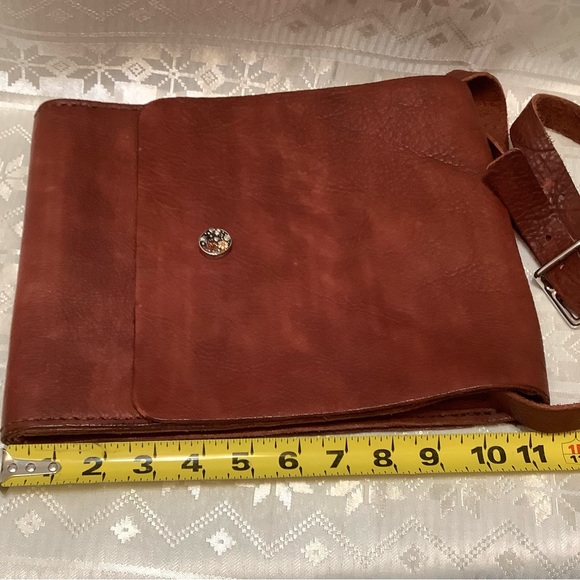 Jewelry In Bloom Messenger Bag  100% Leather Handmade Hand Stitched - Picture 13 of 16